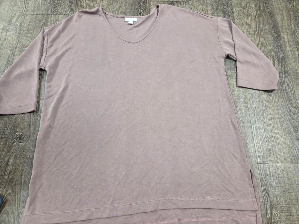 J. Jill Pure Jill Pink Luxe Supima Pleat Back Tunic Top Blouse Size Medium